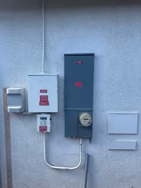 Completed 200-amp residential electrical panel upgrade on a Southern California home